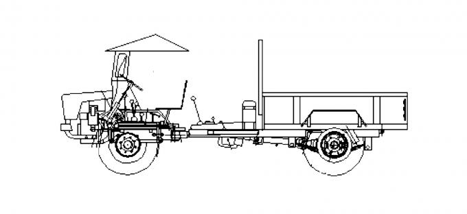 4t απλή δομή φορτηγών απορρίψεων ωφέλιμων φορτίων μίνι αρθρωμένη 25HP FWD/RWD/4WD 0