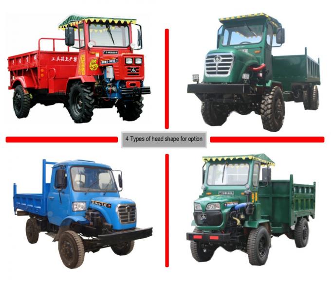 4t απλή δομή φορτηγών απορρίψεων ωφέλιμων φορτίων μίνι αρθρωμένη 25HP FWD/RWD/4WD 1