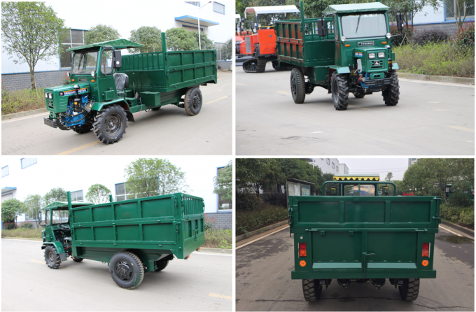 Πράσινα αρθρωμένα πλαίσια 4500*1580*1970mm φορτηγών απορρίψεων αγροτικών τρακτέρ χρώματος διάσταση 3